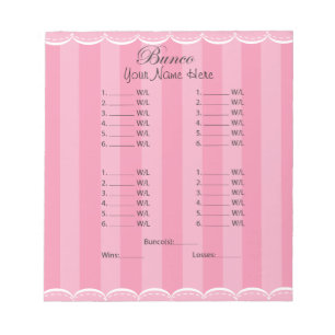 Bloc-note Feuille de Bunco Rose pour Dames