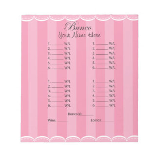 Bloc-note Feuille de Bunco Rose pour Dames