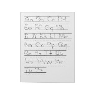 Bloc-note Feuille de travail ABC Lettres