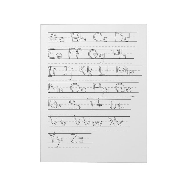 Bloc-note Feuille de travail ABC Lettres (Tourné)