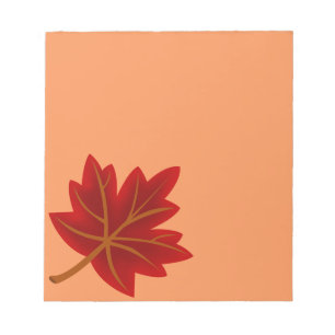 Bloc-note Feuille d'érable rouge
