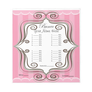 Bloc-note Feuille rose de fantaisie de Bunco