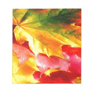 Bloc-note Feuilles d'automne Personnalisez-le Jaune, Rouge, 