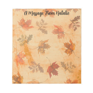 Bloc-note Feuilles d'automne sur fond grunge