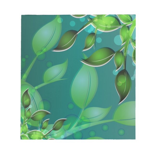 Bloc-note Feuilles de jardin frais (Devant)