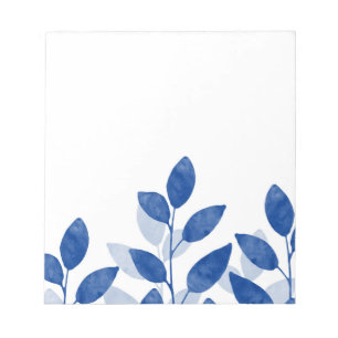 Bloc-note Feuilles de l'aquarelle Indigo