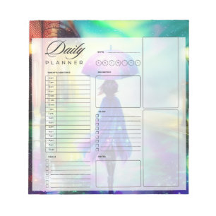 Bloc-note Feuilles de planificateur quotidien de marche colo