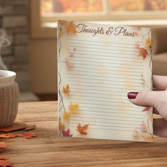 Bloc-note Feuilles d'érable alignées d'automne (Créateur téléchargé)