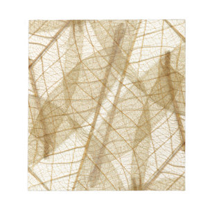 Bloc-note Feuilles en dentelle beige crème pâle