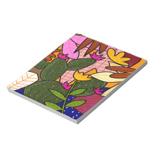 Bloc-note feuilles tropicaux Abstraits et fleurs