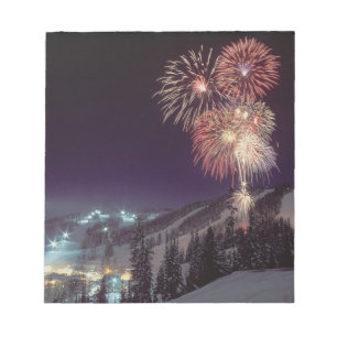 Bloc-note Feux d'artifice à la grande station de sports de