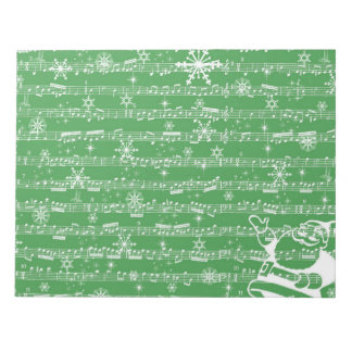 Bloc-note Fiche musicale vintage Green Christmas