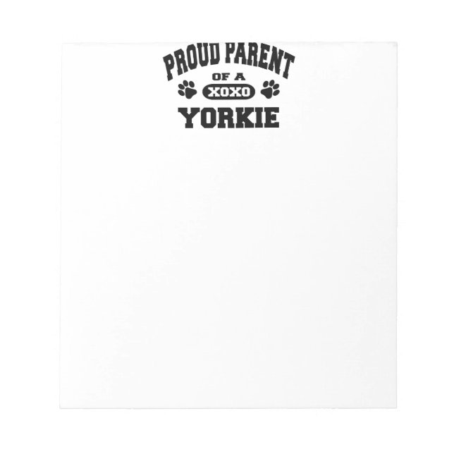 Bloc-note Fier parent d'un Yorkie (Devant)