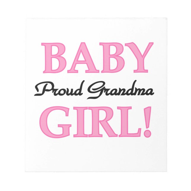 Bloc-note Fière grand-mère Baby Girl Cadfts (Devant)