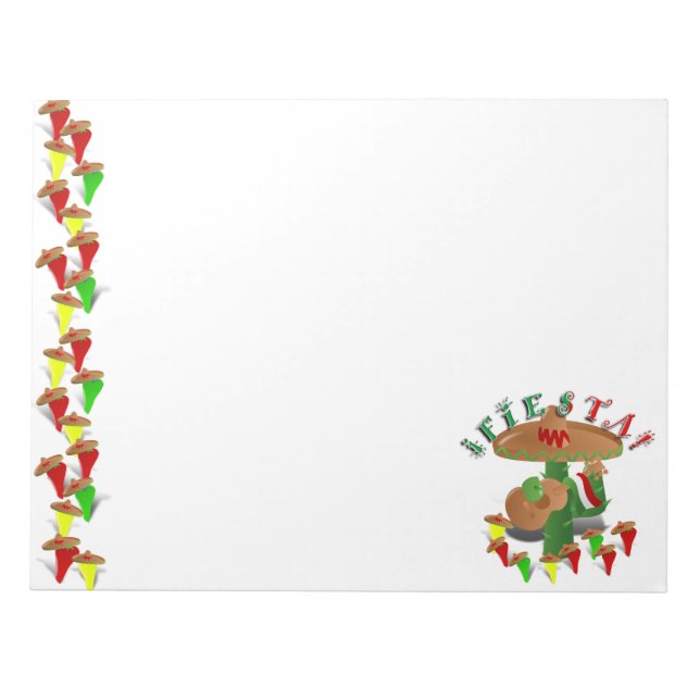 Bloc-note Fiesta Cactus avec Sombrero & Guitare (Devant)