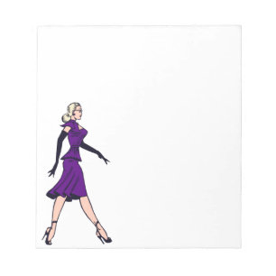 Bloc-note Fille de Glamour Vintage, Secrétaire Blonde Rétro