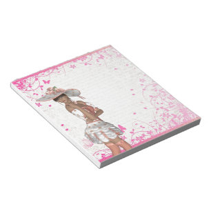Bloc-note fille d'été rose