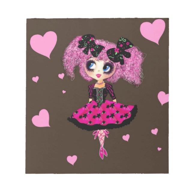 Bloc-note Fille Mignonne PinkP Princesse Prom (Devant)