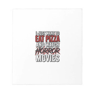 Bloc-note Films d'horreur de pizza Typographie vintage Hallo