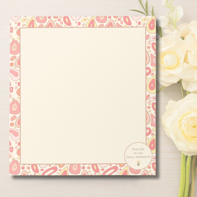 Bloc-note Find Joy in the Small Moments Notepad (Find Joy in the Small Moments Notepad | Abstract Pastel Stationery)
