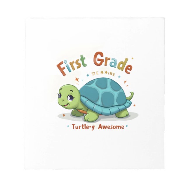 Bloc-note First Grade Turtle-y Awesome 1st Grade Back to Sch (Devant)