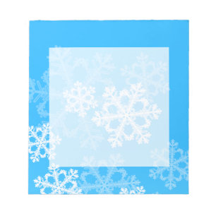 Bloc-note Flacon de Noël bleu et blanc