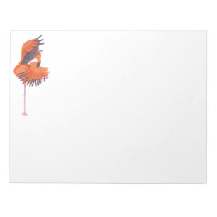 Bloc-note Flamant rose orange en Pose de danse