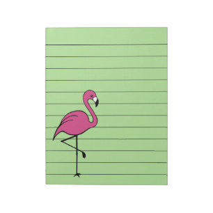 Bloc-note Flamant rose rose rétro à faire Liste Notepad Cade