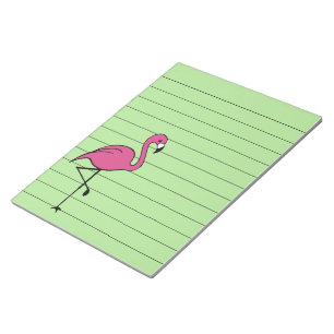 Bloc-note Flamant rose rose rétro à faire Liste Notepad Cade