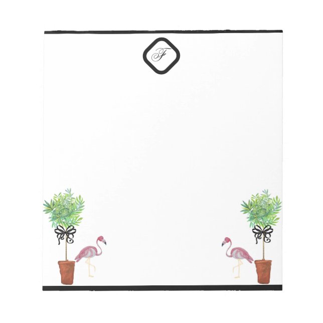 Bloc-note Flamants roses Flamants roses roses Palm Tree (Devant)