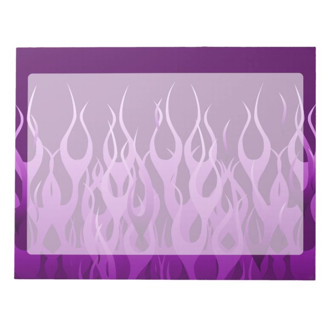 Bloc-note Flammes de course violet (Devant)