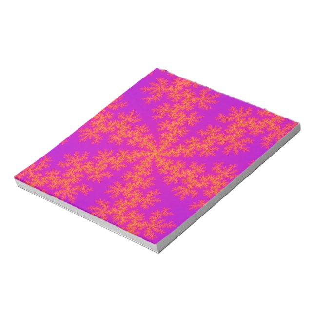 Bloc-note Flèche de neige rose et orange (Tourné)