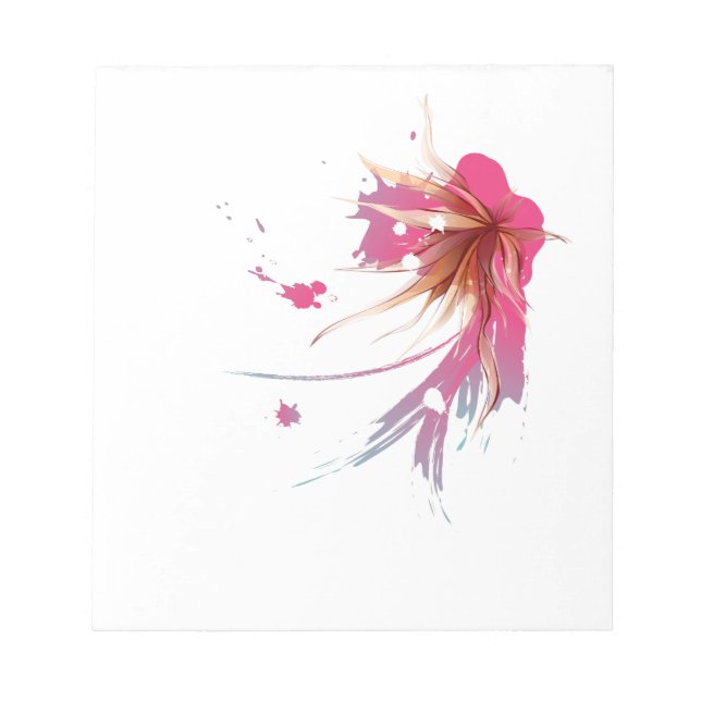 Bloc-note Fleur Abstraite d'Hibiscus (Devant)