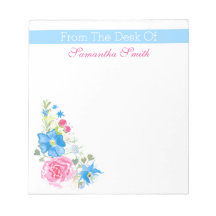 Fleur d'aquarelle florale | Personnaliser le nom