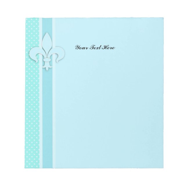 Bloc-note Fleur-de-Lis en bleu (Devant)
