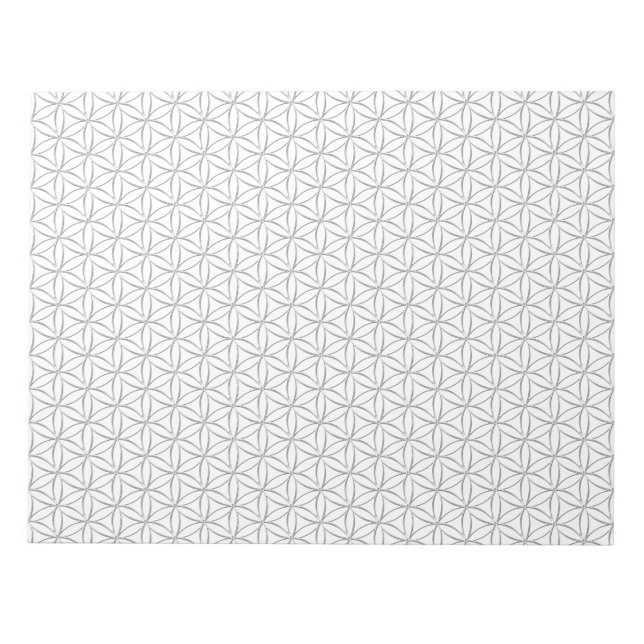 Bloc-note Fleur de vie / Blume des Lebens - motif d'argent (Devant)