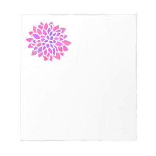 Bloc-note Fleur Hippie rose Rétro Moderne