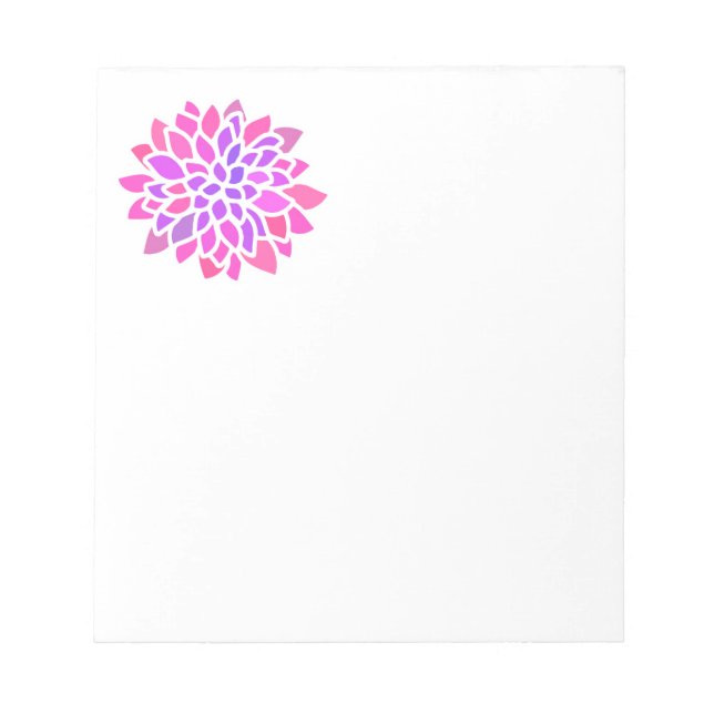 Bloc-note Fleur Hippie rose Rétro Moderne (Devant)