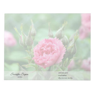 Bloc-note Fleur rose, photographie florale.