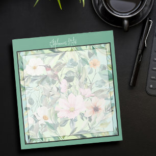 Bloc-note Fleur sauvage d'aquarelle Boho moderne