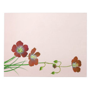 Bloc-note Fleur sauvage rouge