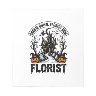 Bloc-note Fleuriste d'Halloween Sorcière Vintage Chemise Mai