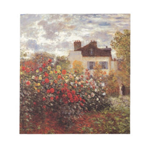 Bloc-note fleurs anciennes le-jardin-de-monet-a-argenteuil-s