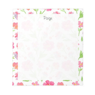 Bloc-note Fleurs aquarelle mixtes 2