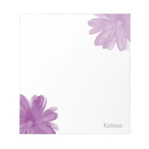 Bloc-note Fleurs d'aquarelle de prune