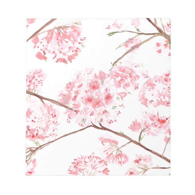 Bloc-note Fleurs de cerisier rose Sakura Japonais (Devant)