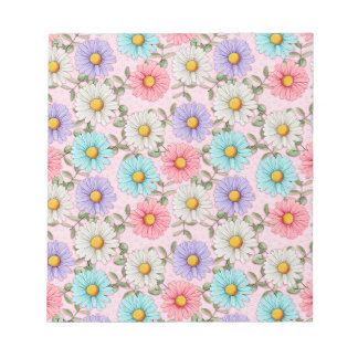 Bloc-note Fleurs de marguerite colorées rose