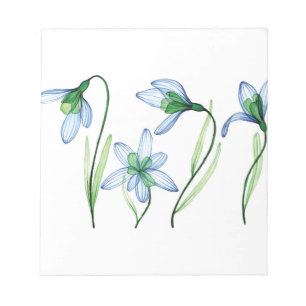 Bloc-note Fleurs de printemps bleues
