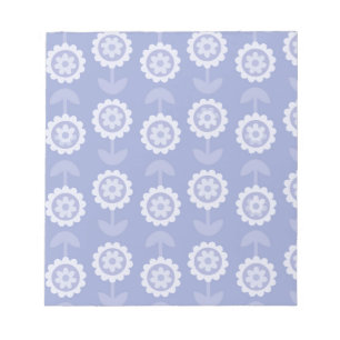 Bloc-note Fleurs florales violettes d'art motif Abstrait