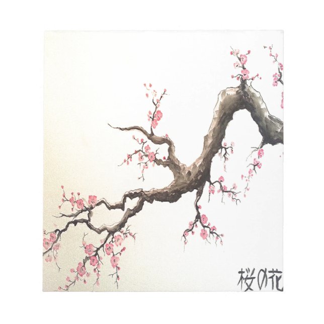 Bloc-note Fleurs japonaises de cerises (Devant)